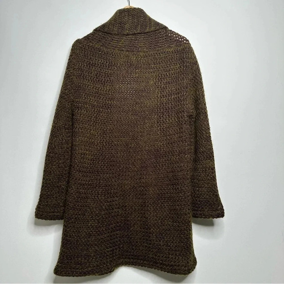 Milia M Milia Maroun 100% Wool Open Front Cardigan Sweater Size Medium - Picture 8 of 11
